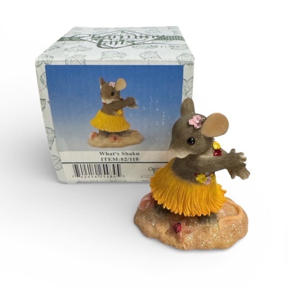 Charming Tails Fitz & Floyd Hula Mouse Figurine 82/118 Limited Edition